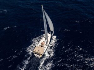 Aposperitis from drone. sailing trips around Zakynthos